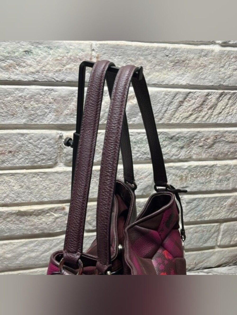 Coach 36519 Patchwork Rogue Tote / Shoulder Bag - Purple Multi Suede & Leather - Picture 8 of 15
